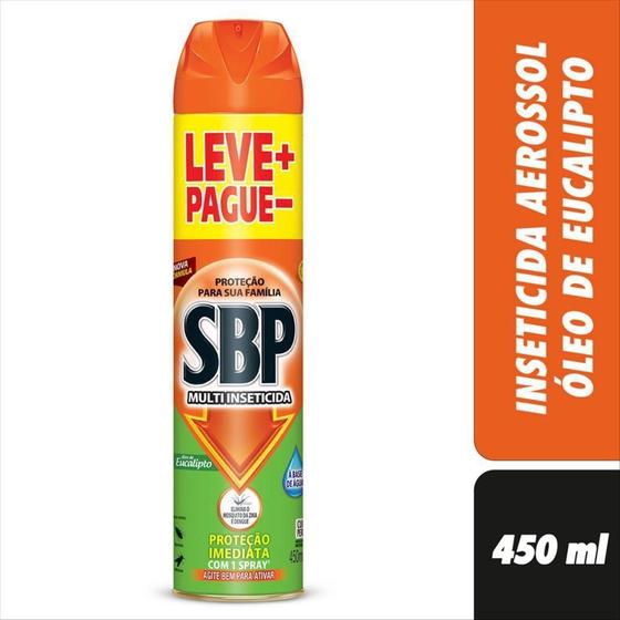 Imagem de Multi-Inseticida Aerossol Óleo Eucalipto Sbp Frasco 450Ml