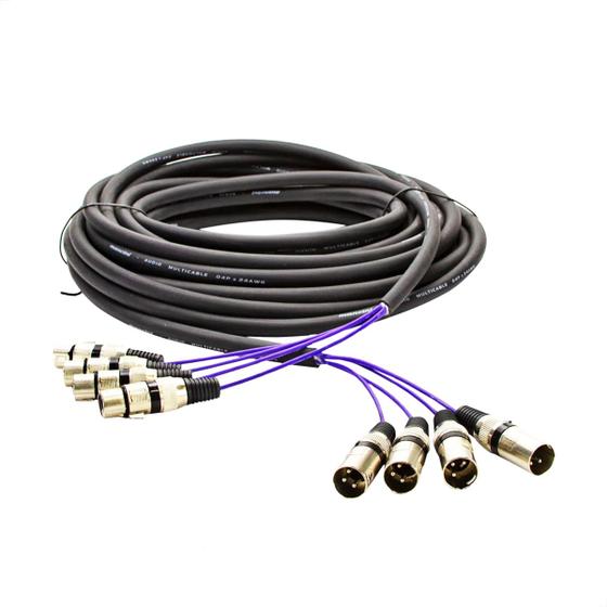 Imagem de MultiCabos com Conectores XLR 4 Vias Cirilo Cabos 19 Metros