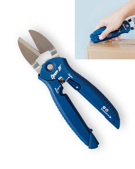 Imagem de Multiferramenta Zibra Open-It! Tudo em um com tesoura, cortador azul