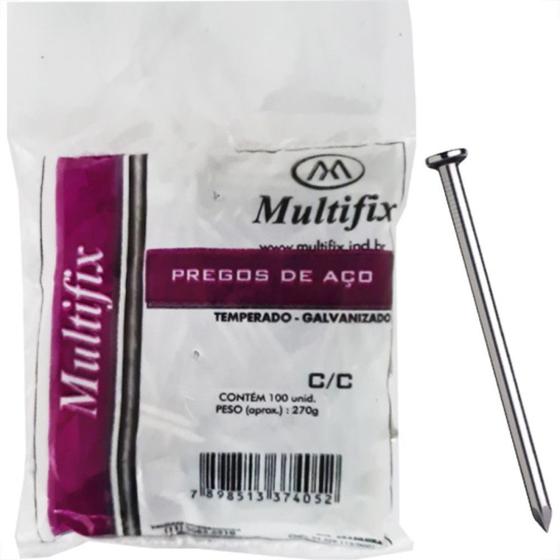 Imagem de Multifix Galvanizado Prego Aco Galv.Mf C/Cabeça 10X08(1,6X18)