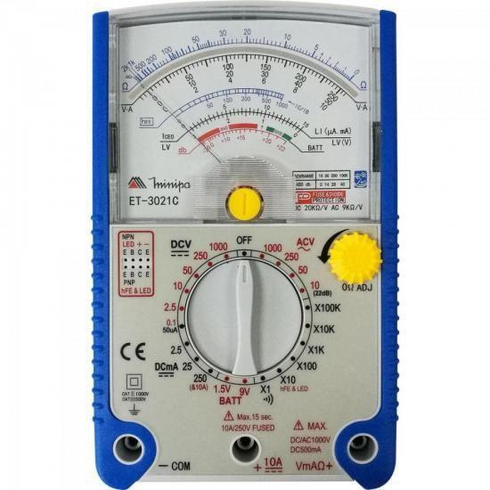 Imagem de Multímetro Analógico Et-3021C Azul Minipa