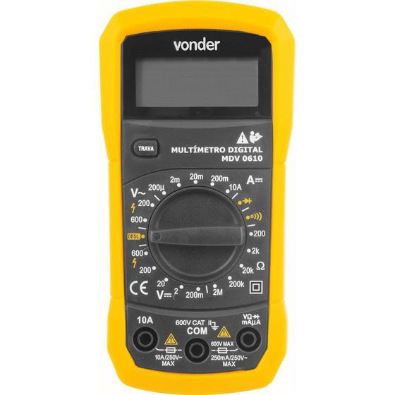Multímetro Digital - MDV 0610 - Vonder Menor preço em Multímetro Digital - MDV 0610 - Vonder