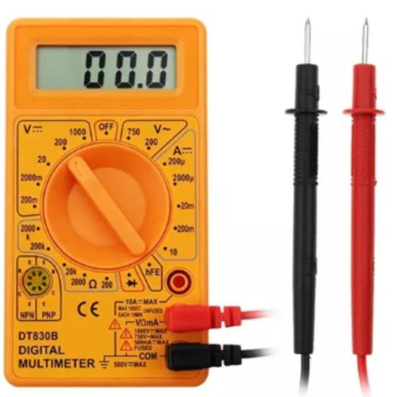 Imagem de Multimetro Digital Portátil p/ Medição Tensão c/ Bateria 9v