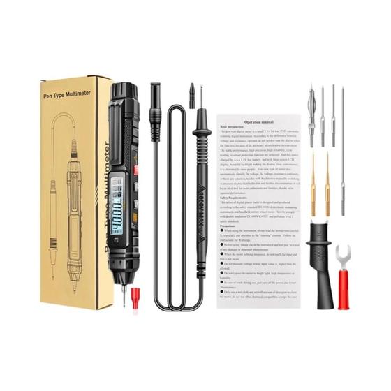 Imagem de Multímetro Digital Profissional Aneng A3005 - Testador de Tensão AC/DC, Ohm e Detector de Linha