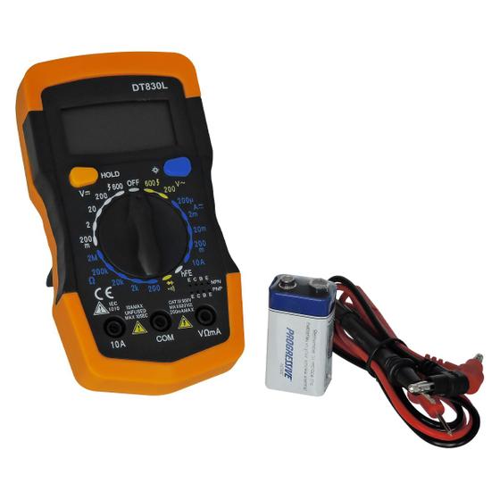 Multimetro Digital Profissional DT830L 10A de Alta Precisão Menor preço em Multimetro Digital Profissional DT830L 10A de Alta Precisão