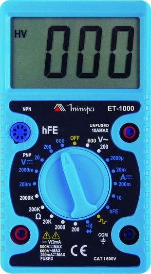 Imagem de Multímetro Digital Profissional Et-1000 Minipa