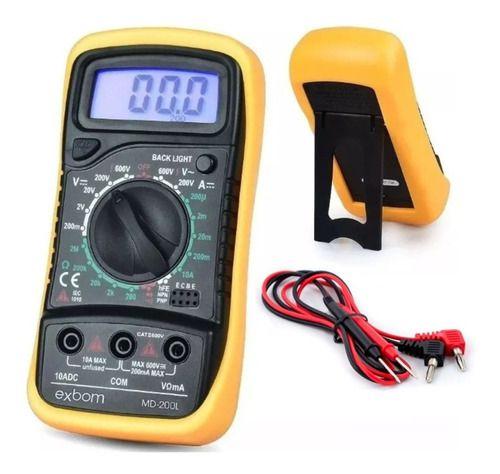 Multímetro Digital Profissional Portátil Profissional Com Beep ...