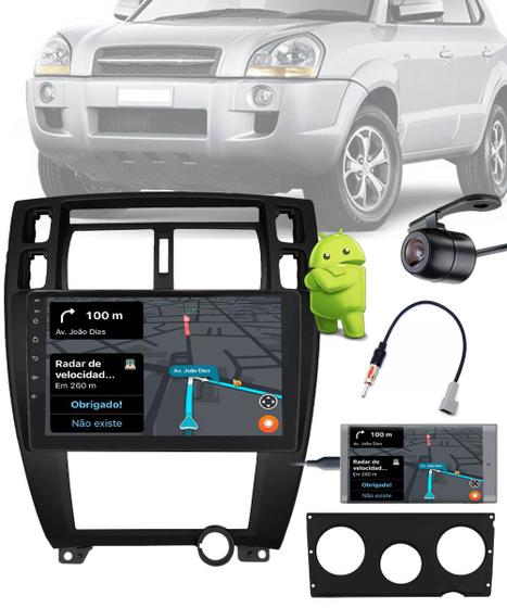 Multimídia 10" Polegadas Hyundai Tucson 2007 até 2011 Android Bluetooth Espelhamento + Câmera de Ré + Moldura + Adaptador de Antena Menor preço em Multimídia 10" Polegadas Hyundai Tucson 2007 até 2011 Android Bluetooth Espelhamento + Câmera de Ré + Moldura + Adaptador de Antena