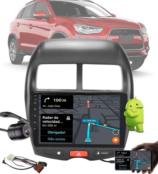 Imagem de Multimídia 10" Polegadas Mitsubishi ASX 2010 até 2018 Android Bluetooth Espelhamento + Câmera de Ré + Chicote de Ligação + Moldura