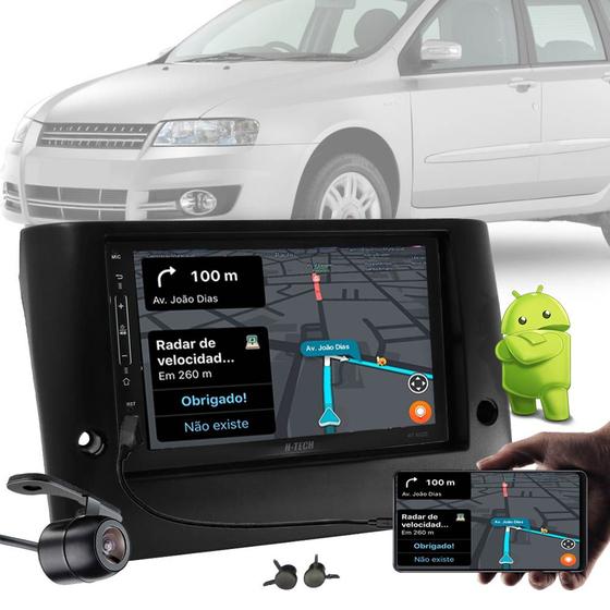 Imagem de Multimídia 2 Din 7" Polegadas Android Stilo 2003 até 2010 + Câmera de Ré + Moldura