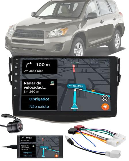 Imagem de Multimídia 2 Din 9" Polegadas Toyota RAV4 2008 até 2011 Espelhamento Bluetooth USB + Chicotes + Câmera Ré