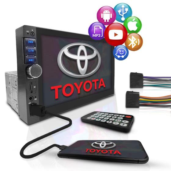 Imagem de Multimidia 2 Din Mp5 7 Pol Espelha Android Ios Bt Toyota