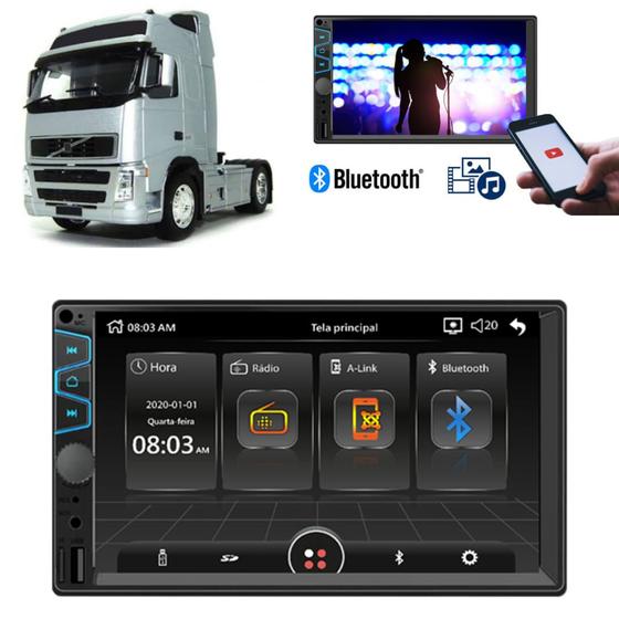 Imagem de Multimídia 2Din Mp5 Usb Bt Android Ios Sd Caminhao FH 420