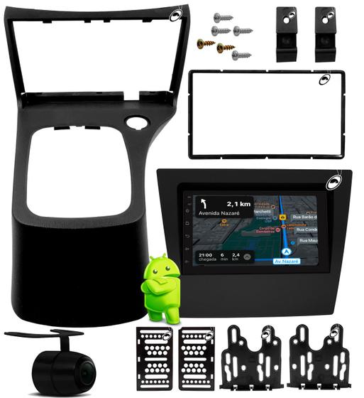 Imagem de Multimidia 7" Polegadas Android Celta G2 2006 a 2015 Prisma 2006 a 2012 CarPlay Wi-Fi + Câmera de Ré