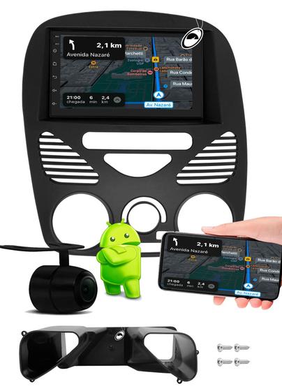 Imagem de Multimidia 7" Polegadas Android Palio Fire G2 Siena Strada Weekend Com Ar CarPlay Wi-Fi + Câmera de Ré