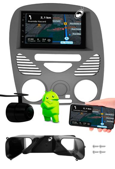 Imagem de Multimidia 7" Polegadas Android Palio Fire G2 Siena Strada Weekend Sem Ar CarPlay Wi-Fi + Câmera de Ré