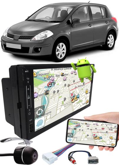 Imagem de Multimídia 7" Polegadas Android Tiida Todos os Modelos Espelhamento GPS Bluetooth USB SD Card + Chicotes + Câmera Ré