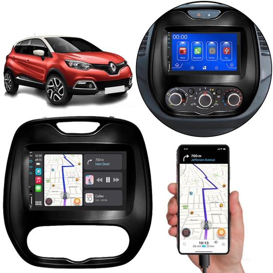 Imagem de Multimídia 7 Polegadas Captur 2017 A 2024 Android-Auto MP5 Bluetooth + Moldura