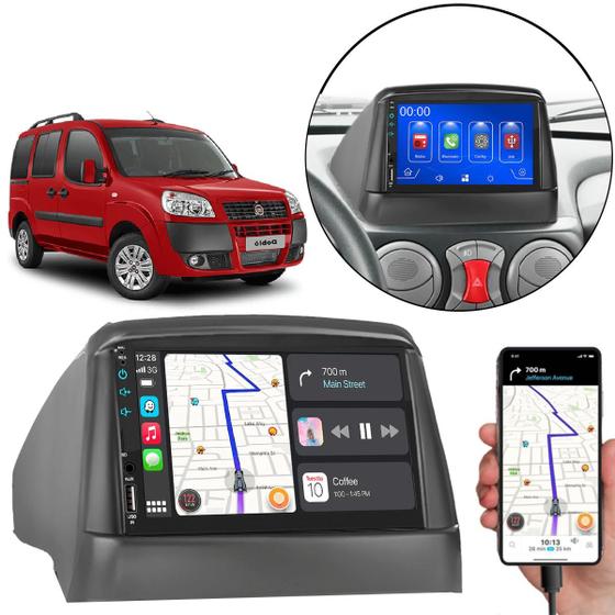 Imagem de Multimídia 7 Polegadas Doblo 2000-2021 Android-Auto MP5 Bluetooth + Moldura