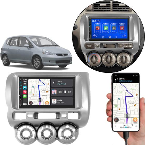 Imagem de Multimídia 7 Polegadas Fit 2004 A 2008 Android-Auto MP5 Bluetooth + Moldura
