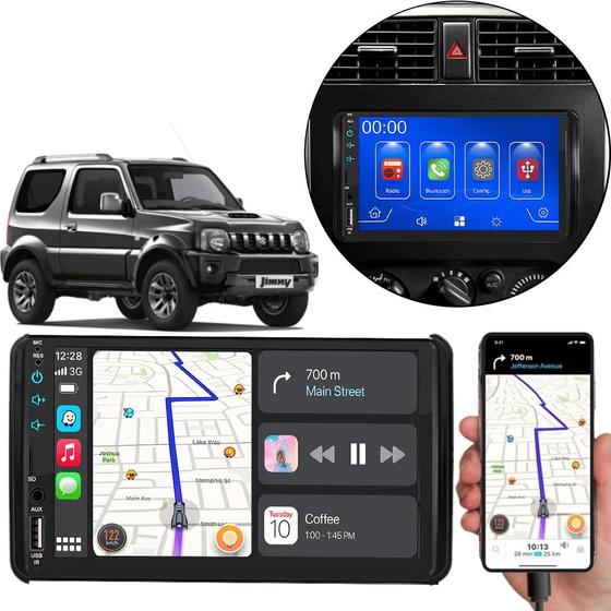 Multimídia 7 Polegadas Jimny 2008 A 2018 MP5 Android-Auto Bluetooth + Moldura 2 Din Menor preço em Multimídia 7 Polegadas Jimny 2008 A 2018 MP5 Android-Auto Bluetooth + Moldura 2 Din