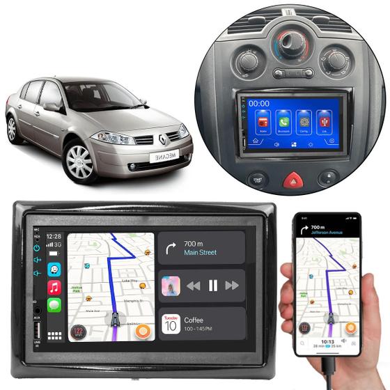 Imagem de Multimídia 7 Polegadas Megane 2007-2013 Android-Auto MP5 Bluetooth + Moldura