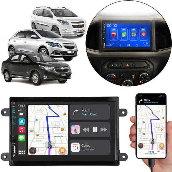 Imagem de Multimídia 7 Polegadas Onix Spin 2013-2019 Android-Auto MP5 Bluetooth + Moldura