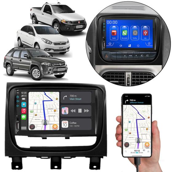 Imagem de Multimídia 7 Polegadas Palio Siena Strada 2012-2020 Android-Auto MP5 Bluetooth