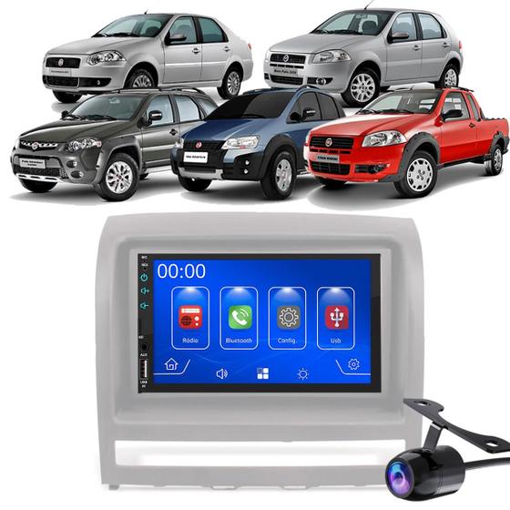 Imagem de Multimídia 7 Polegadas Palio Strada Android-Auto MP5 Bluetooth + Moldura