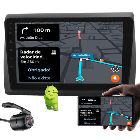 Imagem de Multimídia 9" Polegadas Android Fiat Stilo 2003 até 2011 + Câmera de Ré
