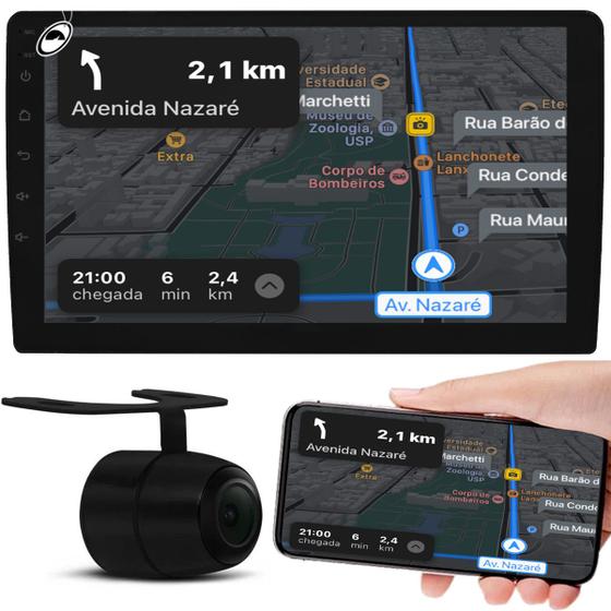 Imagem de Multimídia 9" Polegadas Android Roadstar RS-915BR Prime 2GB Ram 32GB Android Auto Carplay + Câmera de Ré