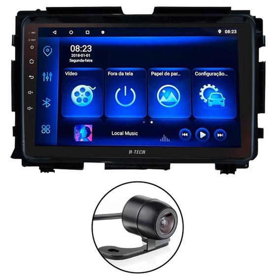 Imagem de Multimídia Android 10.0 Com Tela de 9 Polegadas H-Tech + Vários Modelos De Moldura + Câmera De Ré Borboleta