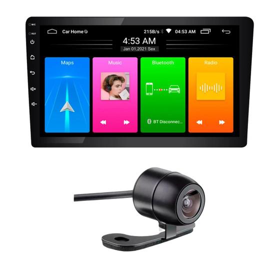 Imagem de Multimídia Android 9" Plus Roadstar Com Bluetooth WiFi E GPS + Câmera De Ré Borboleta Visão Universal