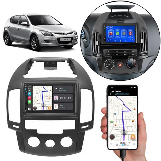 Imagem de Multimídia Android-Auto I30 2009-2012 7 Pol MP5 Com Furo para Porta Treco