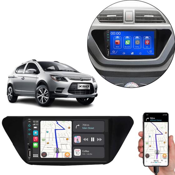 Imagem de Multimídia Android-Auto Lifan X50 2015-2019 7 Pol MP5 + Câmera de Ré