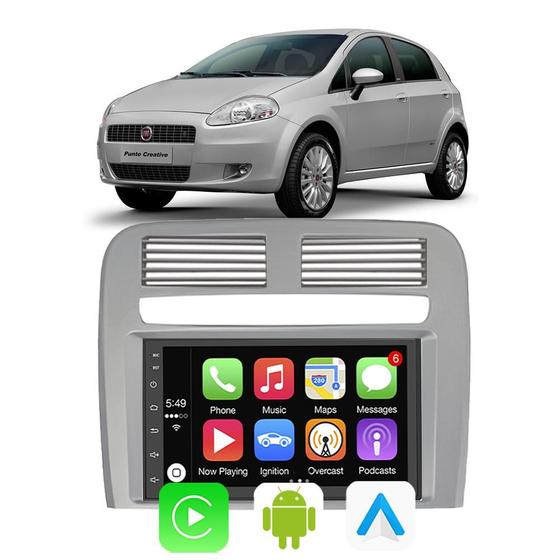 Imagem de Multimidia  Fiat Punto 2008 2009 2010 2011 2012 7" CarPlay Android Auto Google Voz Siri Tv Online