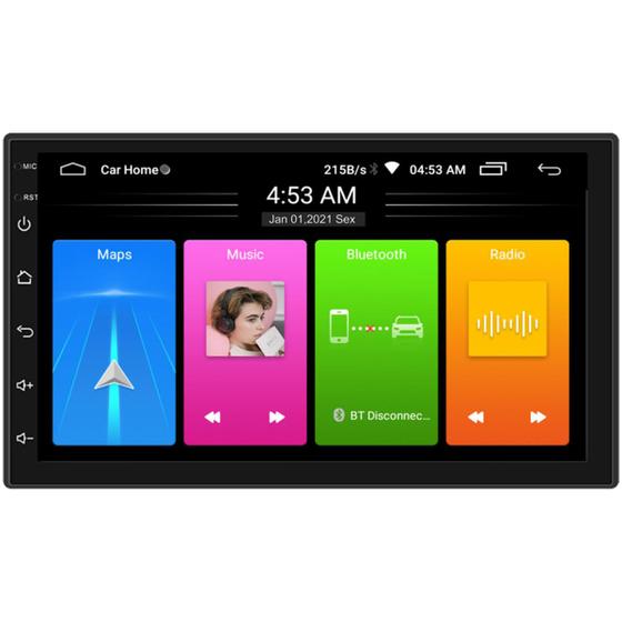 Imagem de Multimídia Full Touch 7 Polegadas Plus Roadstar Com Bluetooth WiFi GPS E Potência De 4 Canais De 50 Watts RMS
