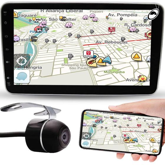 Imagem de Multimídia H-Tech Android 10" Polegadas Tela Rotatória + Câmera de Ré