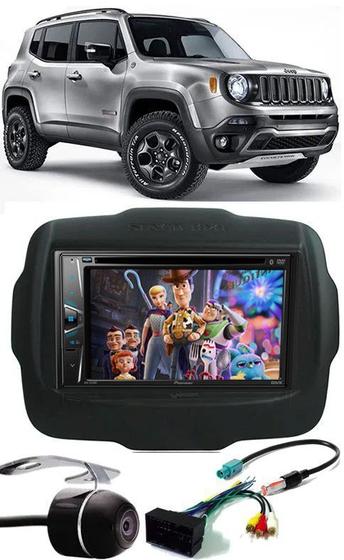 Imagem de Multimídia Jeep Renegade DVD Pioneer AVH-G228BT + Moldura de Painel 2 Din + Câmera Ré + Chicotes 2015 2016 2017 2018 2019