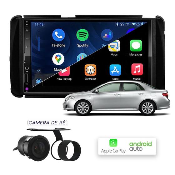 Imagem de Multimídia MP10 CarPlay e Android Auto Corolla 2003 a 2007