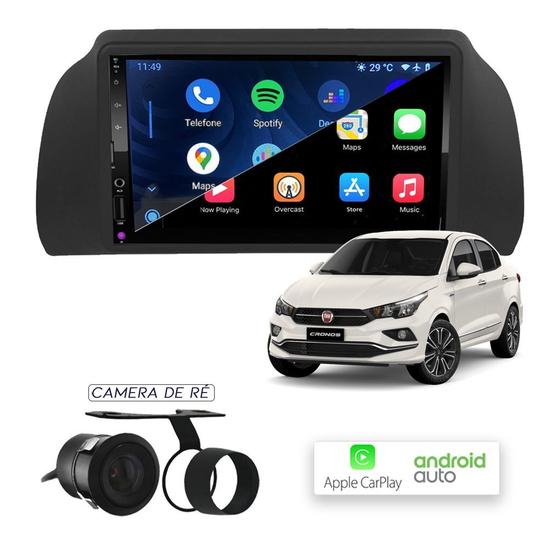 Imagem de Multimídia MP10 CarPlay e Android Auto Cronos 2018 em diante