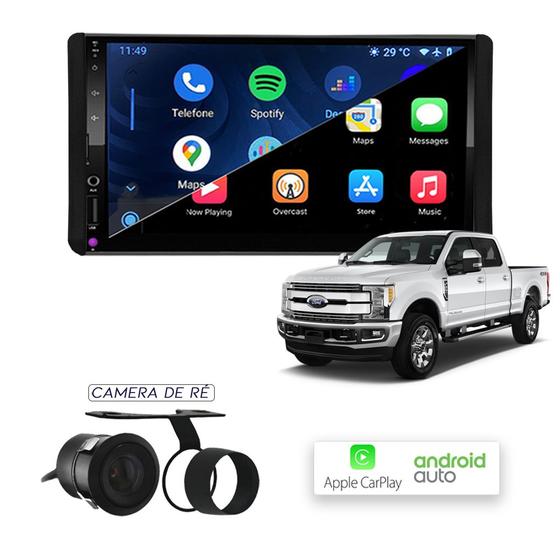Imagem de Multimídia MP10 CarPlay e Android Auto Ford F250 com Tv