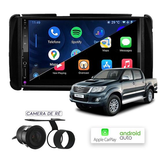 Imagem de Multimídia MP10 CarPlay e Android Auto Hilux 2011 a 2014