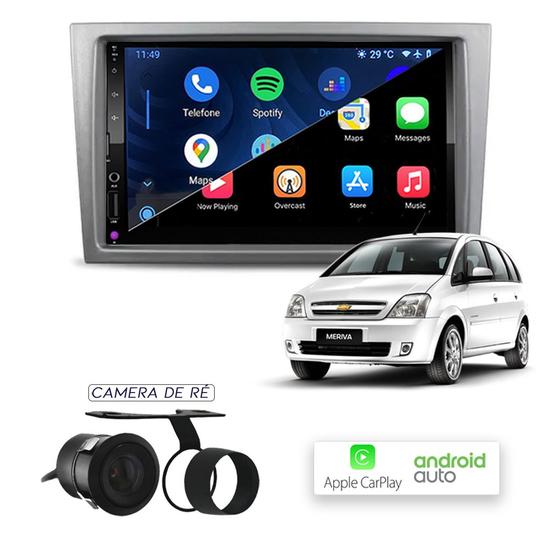 Imagem de Multimídia MP10 CarPlay e Android Auto Meriva 2002 a 2012