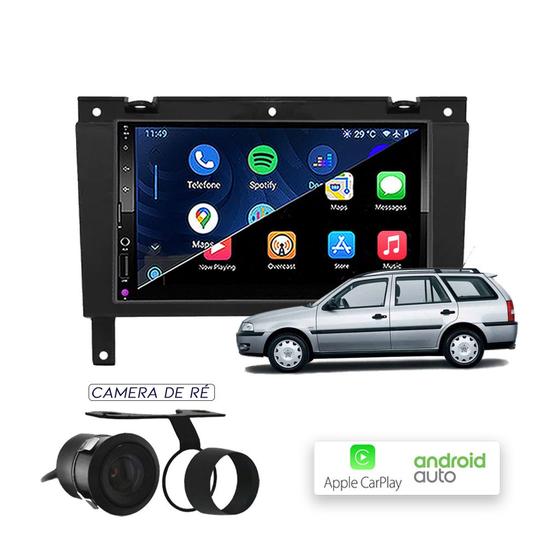 Imagem de Multimídia MP10 CarPlay e Android Auto Parati G3 1999 a 2005