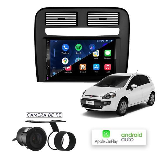 Imagem de Multimídia MP10 CarPlay e Android Auto Punto 2008 até 2012