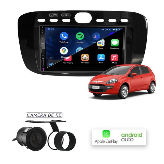 Imagem de Multimídia MP10 CarPlay e Android Auto Punto 2013 até 2017