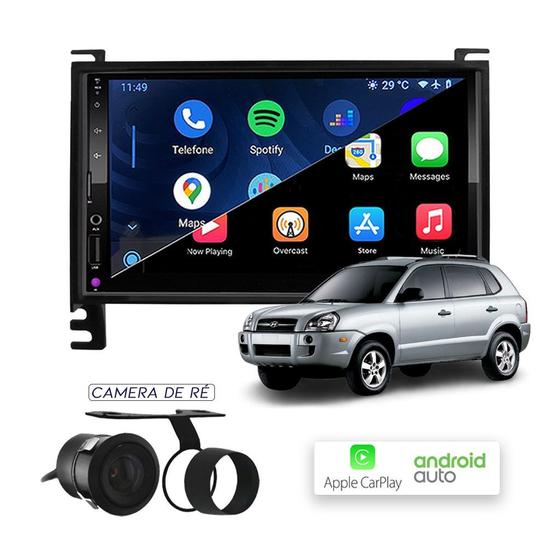 Imagem de Multimídia MP10 CarPlay e Android Auto Tucson até 2013