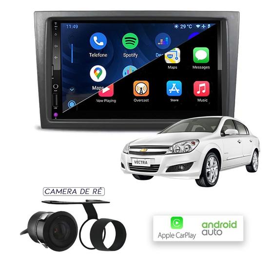 Imagem de Multimídia MP10 CarPlay e Android Auto Vectra 2006 a 2012