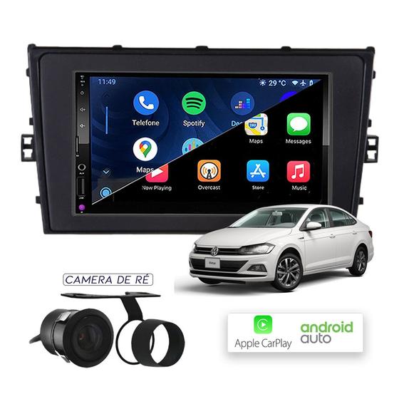 Imagem de Multimídia MP10 CarPlay e Android Auto Virtus com Interface